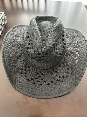 wild fable Black Woven Straw Cowboy Hat